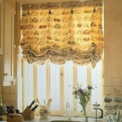 kitchen window curtain roman shades treatment idea