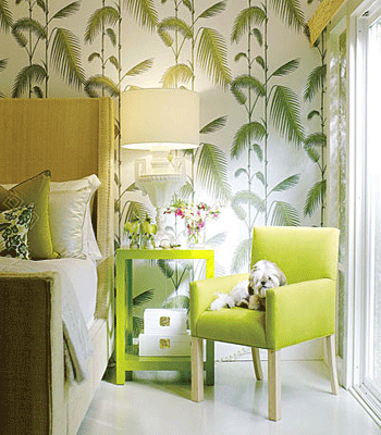 nature wallpaper green leaves modern bedroom decor