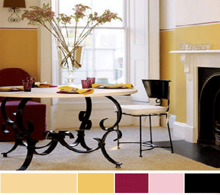 dining room decor yellow wall painting paint