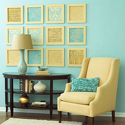 room decorating ideas blue paint picture frames