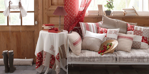 country style decorating floral polka dot patterns