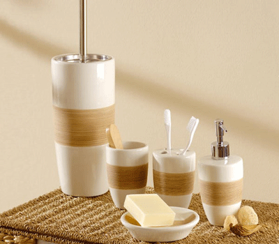 ceramic accessories white brown decorating ideas bathrooms