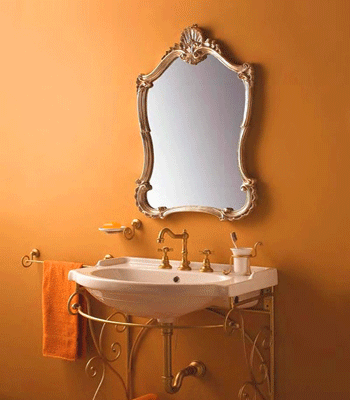 retro modern bathroom mirror sink color trends