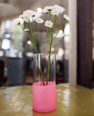 crafts craft ideas round vase pink paint white flowers