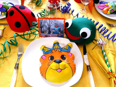 carnival mask funny animals table decorating ideas