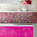 modern bathroom ideas for decorating pink color flowers