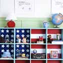 white blue red color schemes kids rooms decor