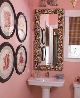 Stylish Bathroom  Decorating  Ideas Soft Pink  Walls 