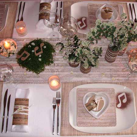 Graceful Music Themed Party  Table  Decoration  Ideas 