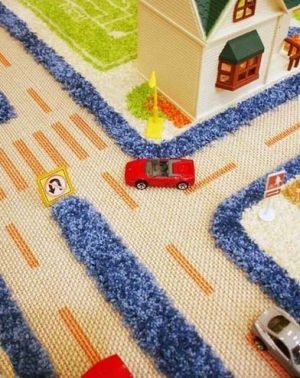 sculptured contemporary rugs are modern kids room decorating ideas