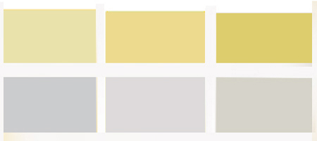 light gray and yellow color scheme for interior decorating ideas in fall