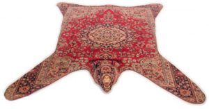 bear wool rug inspired by persian rugs