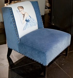 blue chair for modern living room