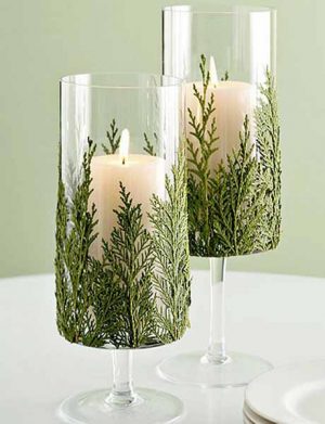 winter holiday tale decorations and candle centerpiece ideas