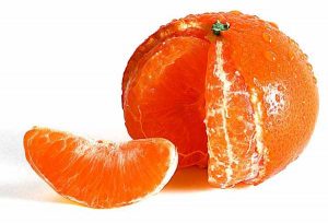 tangerine in reddish orange color
