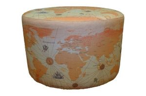 world map fabric prints