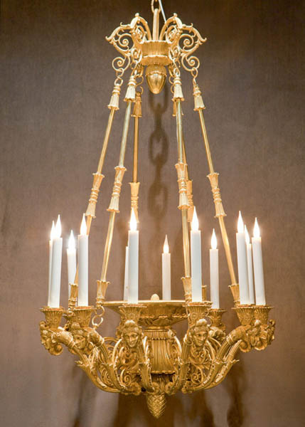 vintage home lighting, candle chandelier