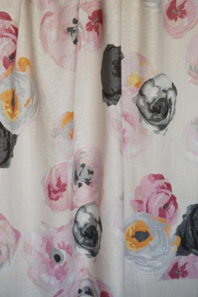 curtain fabric with floral designs