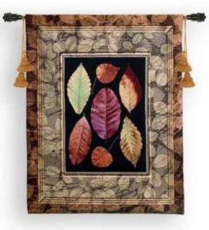 tapestry with colorful leaves