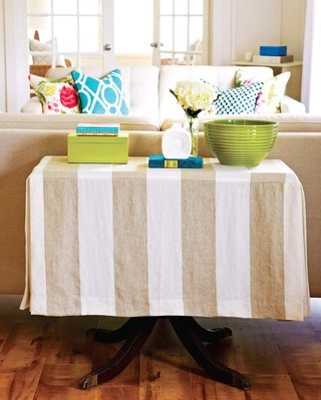 striped fabric for table cloth