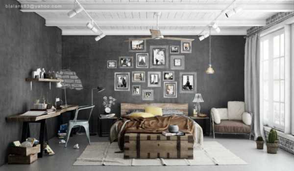 gray wall paint with white picture frames