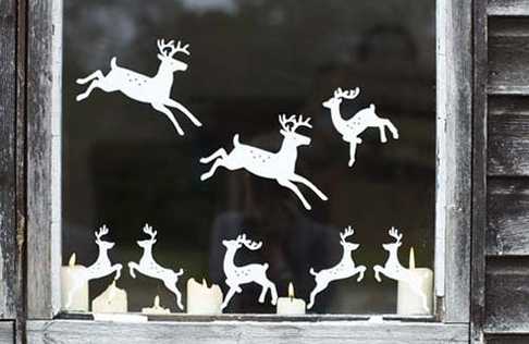 reindeer window decoration