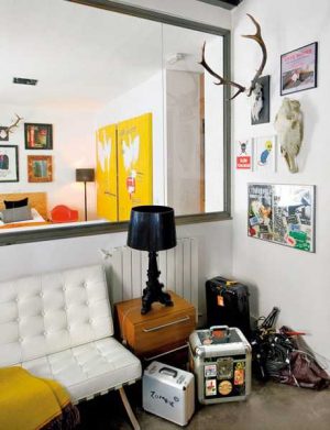 yellow wall art for small apartment decorating