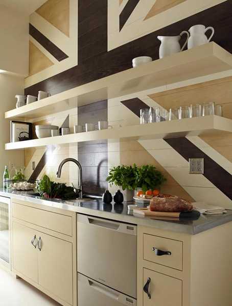 kitchen decorating with british flag cross