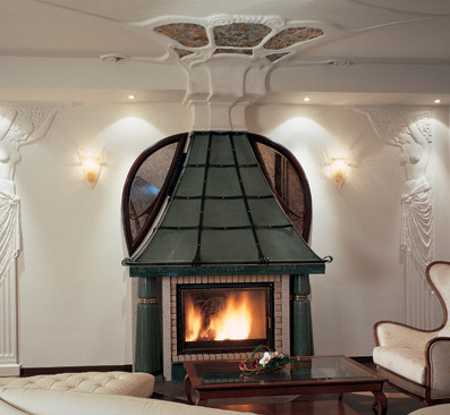 fireplace and ceiling designs in modern style