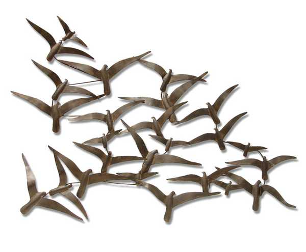 carved wood birds for wall decorating