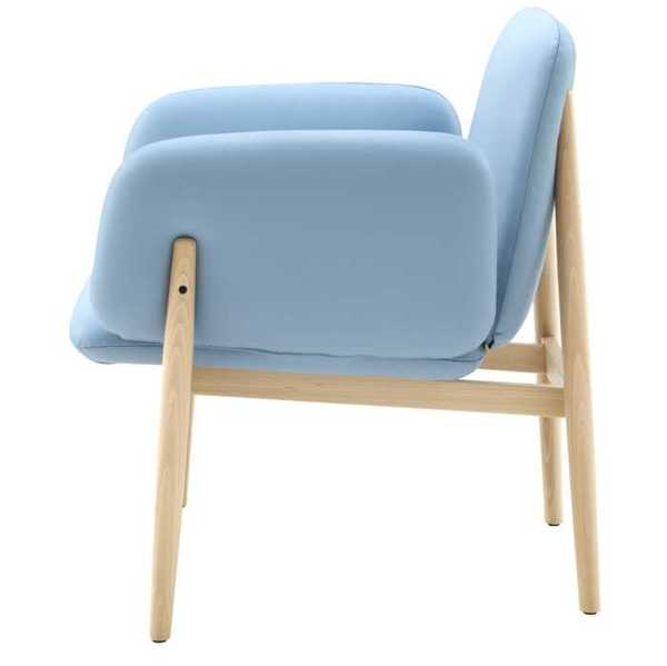 light blue upholstered chair