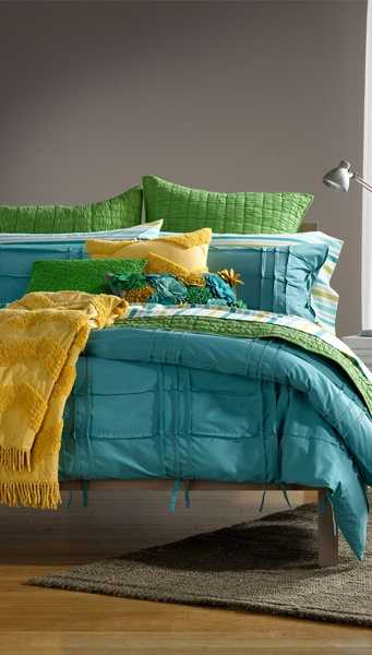 yellow blue and green color combinations for bedding