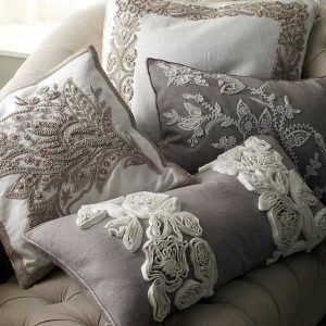 handmade pillow covers with textured designs