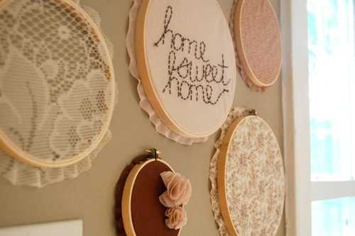 creative ways to make home decorations with embroidery hoops