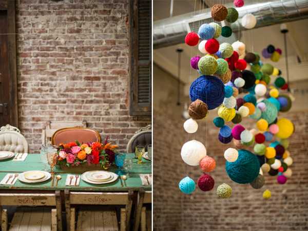 colorful pompons for baby room decorating