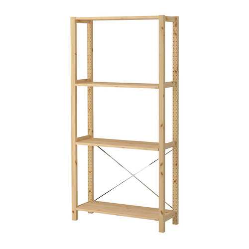 wooden storage shelving