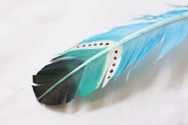 Feather painting ideas for Southwestern style 