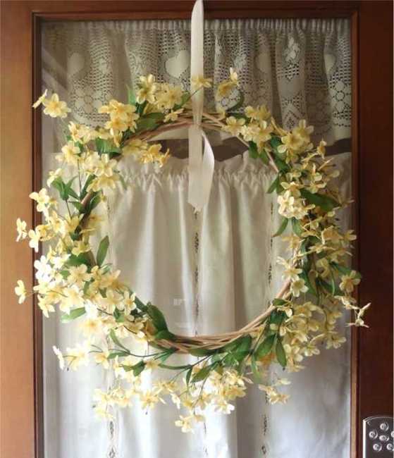 yellow flower wreath