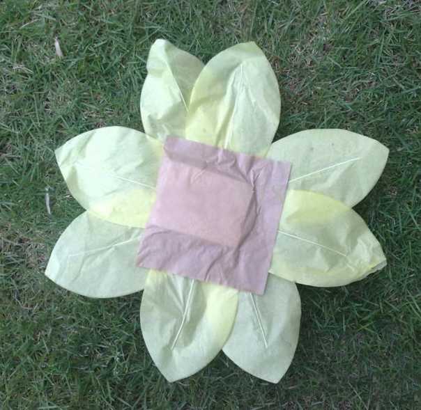 paper craft ideas, making paper flower floating light