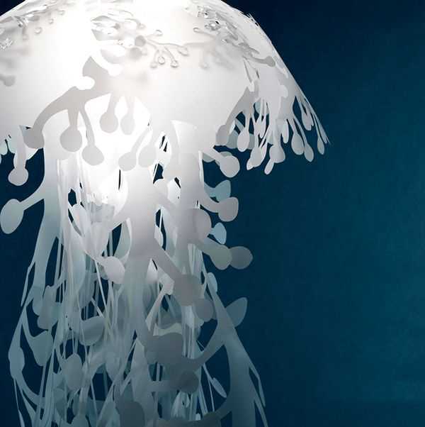 laser cut jellyfish pendant light