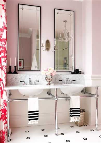 modern bathroom vanity with two sinks