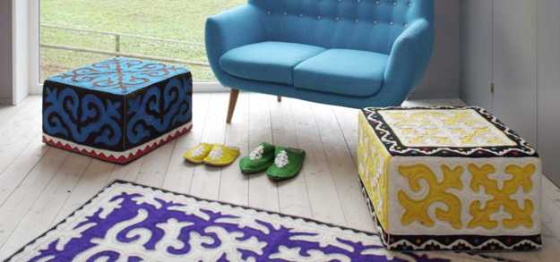 home accessories floor rugs ottomans made with felt fabrics