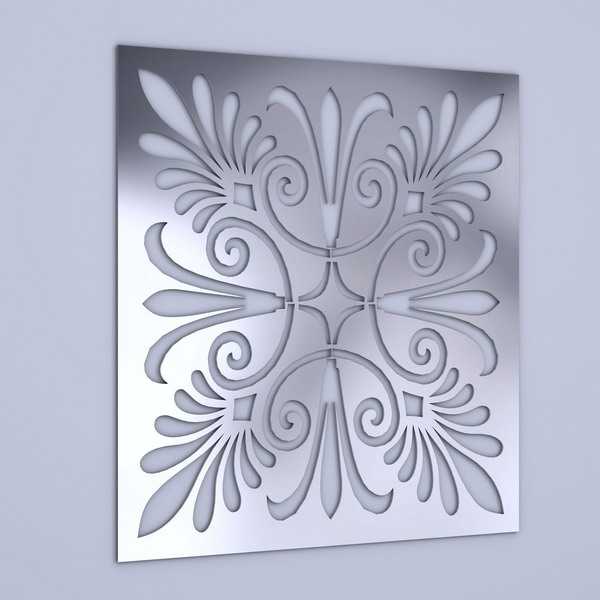 contemporary wall mirror with carved design