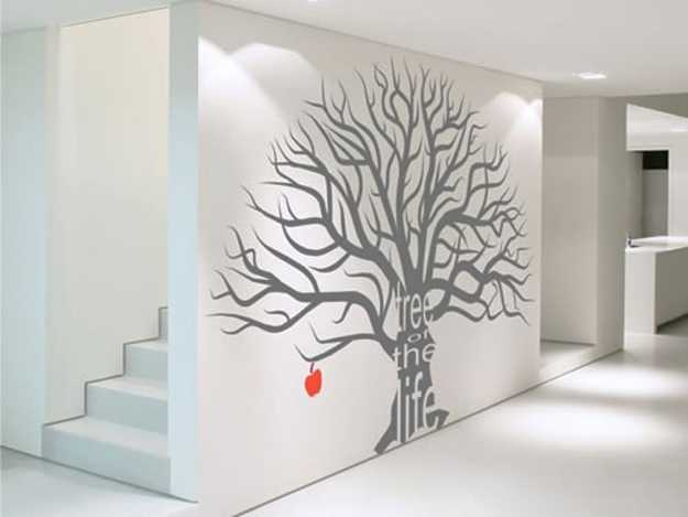 24 Modern Interior Decorating Ideas Incorporating Tree Wall Art