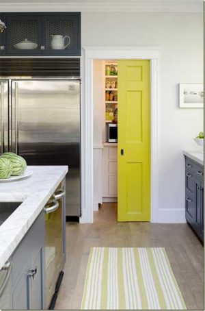 yellow door for kitchen decorating