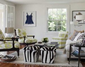 Zebra Living Room Furnishings Decorating Ideas 4 300x237 