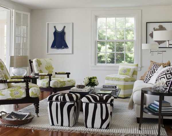 21 Modern Living Room Decorating Ideas Incorporating Zebra Prints into Home Decor