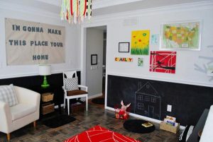 red color combination for kids room decorating