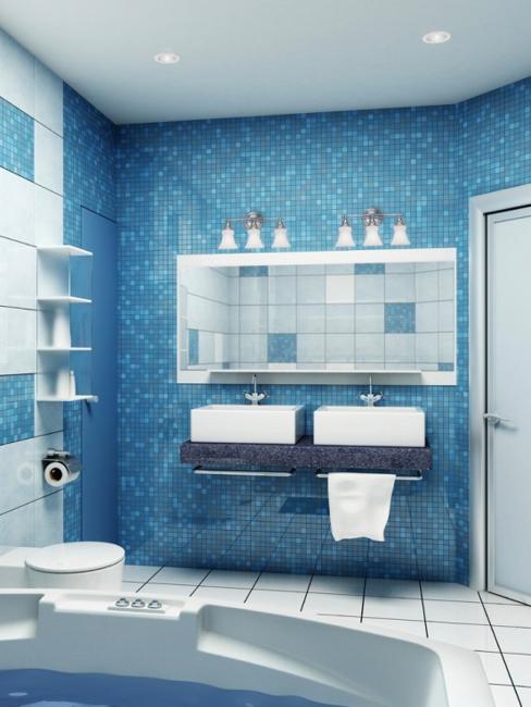 30 modern bathroom decor ideas, blue bathroom colors and nautical