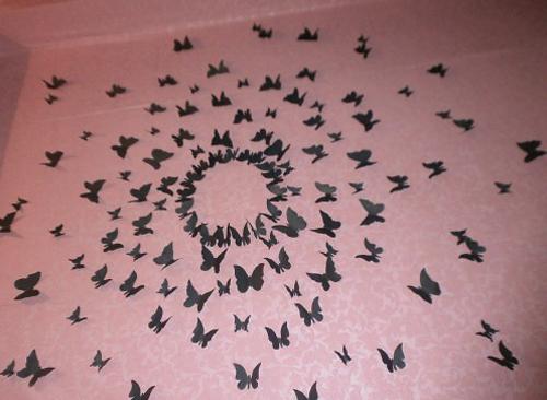  Handmade  Butterflies Decorations  on Walls Paper  Craft Ideas 